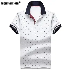 Mountainskin Для Мужчин's е-образная Летняя женская кофта хлопка рубашки Для мужчин s брендовая одежда короткий рукав Camisas Стенд воротник мужской