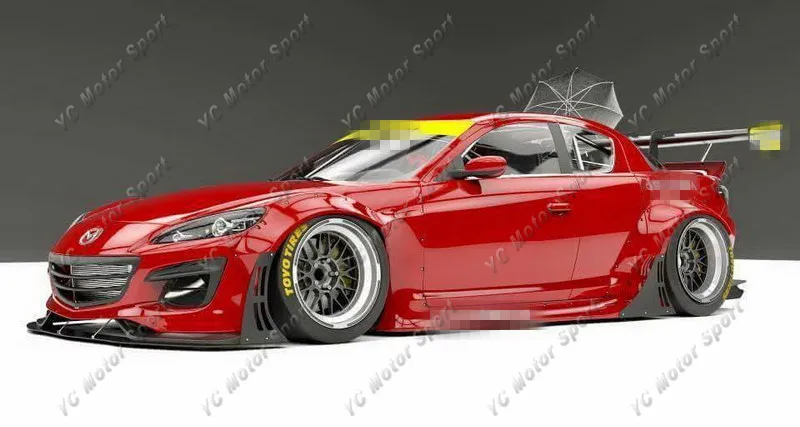2009-2012 Mazda RX-8 SE3P Padem Rocket Bunny Style Wide Body Kit FRP (53)
