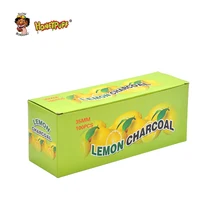 10 рулонов/лот коробка со вкусом лимона кальян уголь для кальяна быстрое освещение сжигание даже длительный ароматизированный уголь