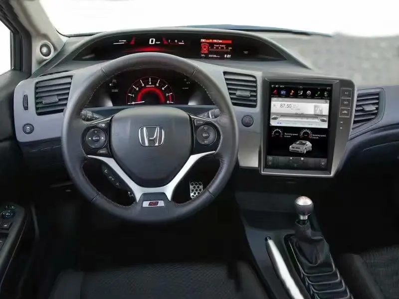 10," Android 7,1 tesla стиль автомобильный dvd-плеер для honda civic 2012- с gps-навигацией 4 ядра сенсорный экран автомобильное радио стереосистема