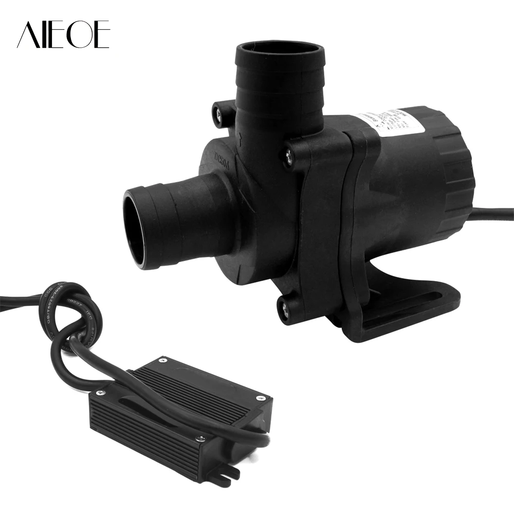 AIEOE Professional Speed Adjustable Water Pump DC 12V 3.5m (11.5ft) 3000L/h Large Flow Rate Quiet Ceramic Submersible Pump