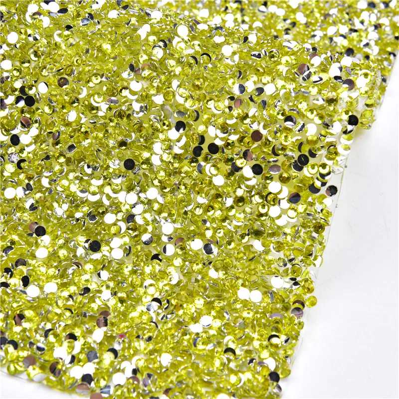 1 лист Bling из цветных полимеров 24X40Cm плоские стразы на сетчатой основе отделкой
