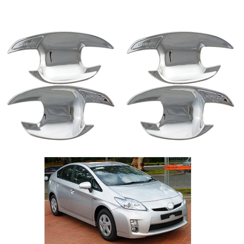4 шт. хромированные наклейки на дверную ручку для Toyota Prius xw30 2009 2010 2012 2015|Внешние