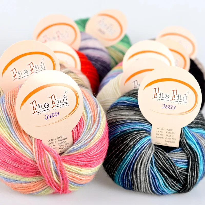 Download Filo Filu Brand Baby Cotton Yarn Special Offer New Fashion Space Dye Blending Coarse Wool Hand ...