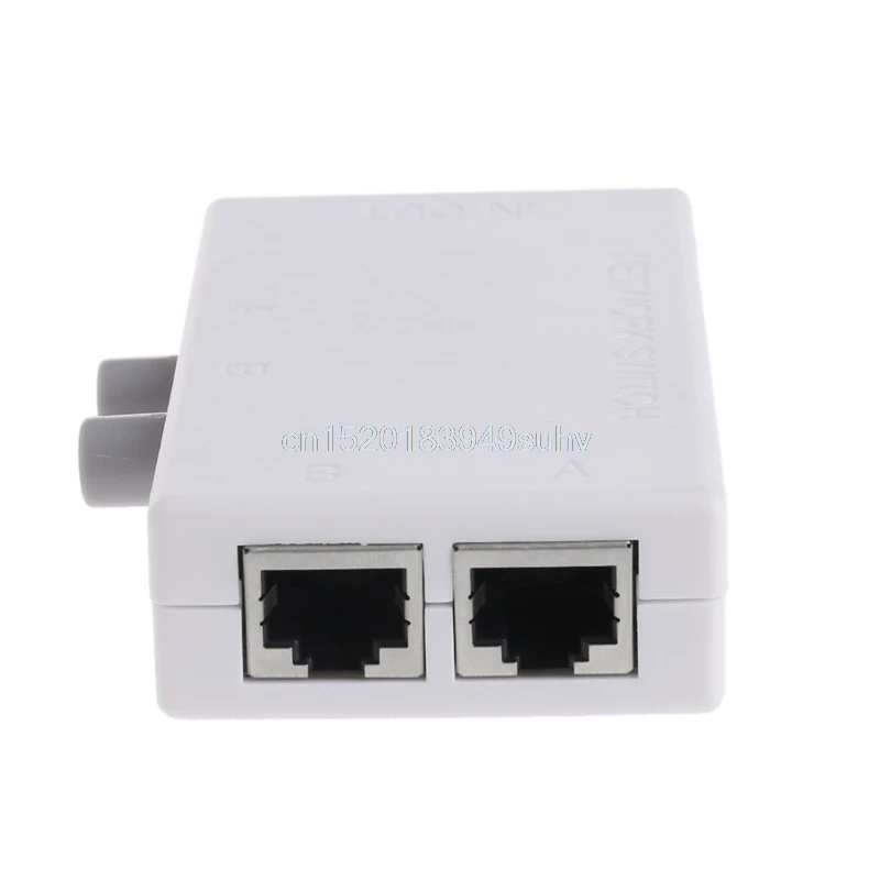 JINSHENGDA сетевые концентраторы Mini Dual 2 Way 2 порта RJ45 сетевой ручной AB распределительный переключатель коробка адаптер концентратор# L059# Новинка Лидер продаж