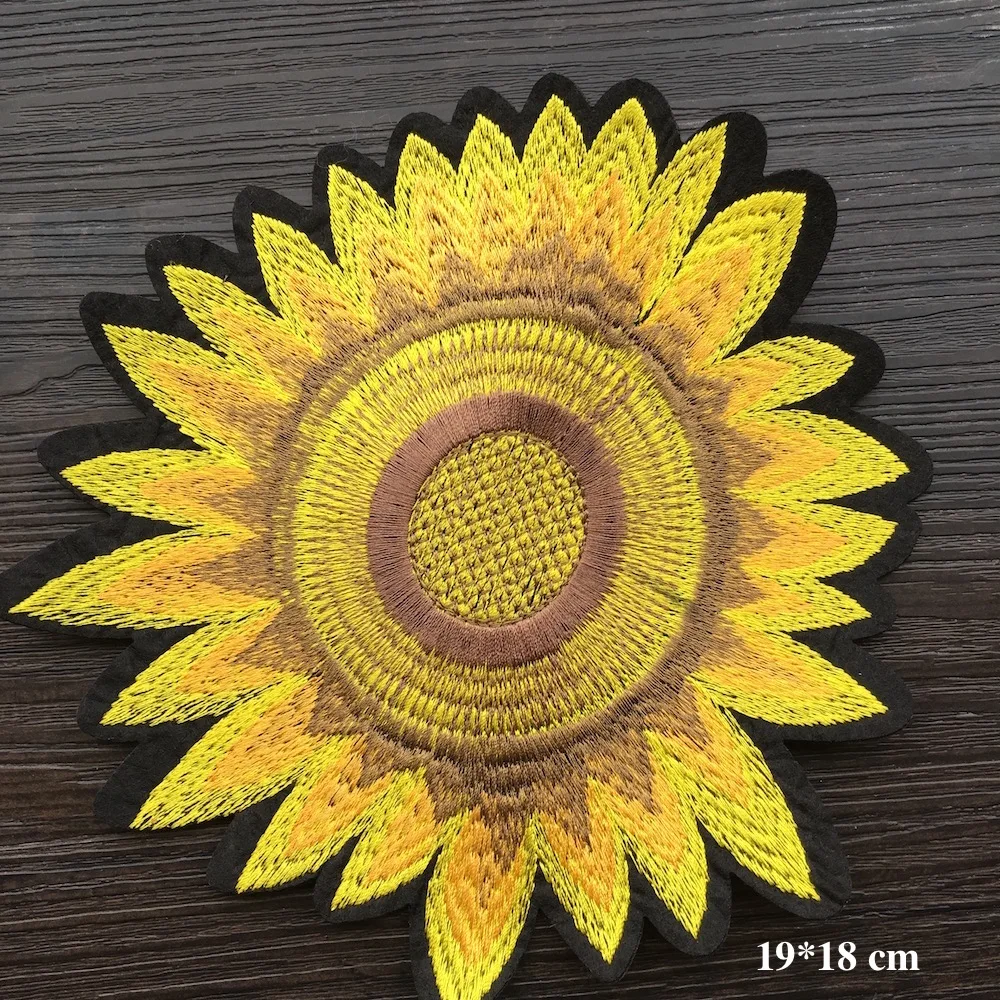 Buy 1Piece Big Sunflower Patches Iron on Applique