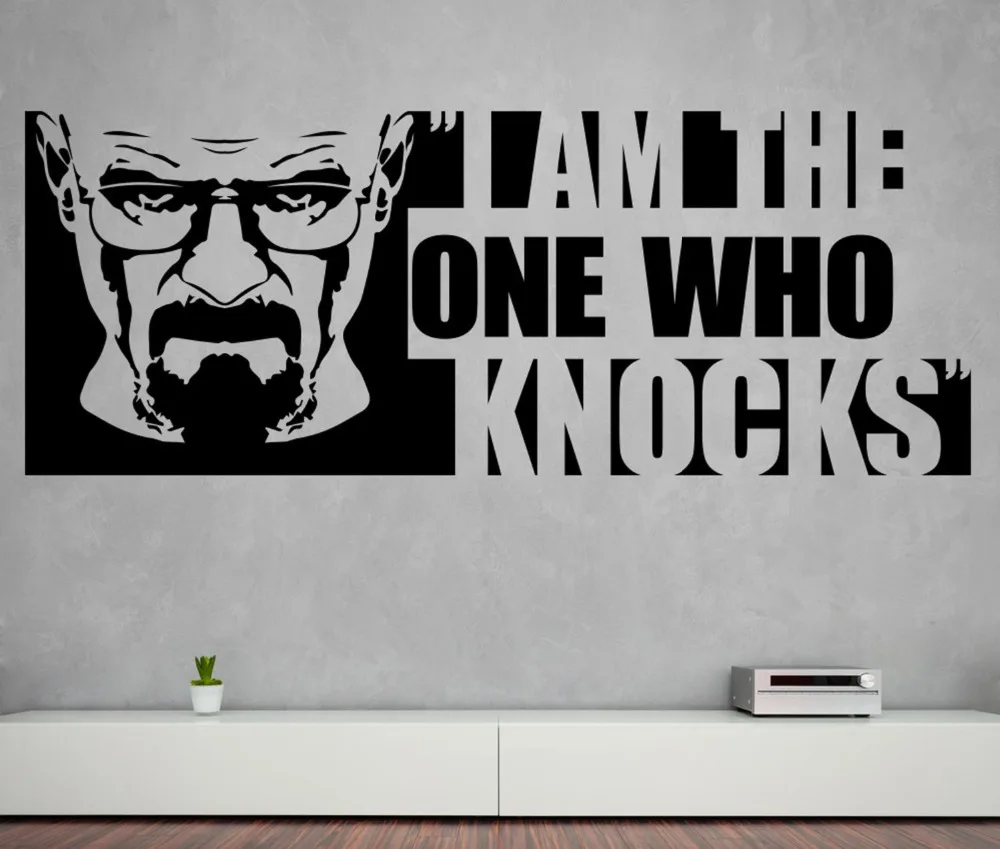 Heisenberg Wall Decal Quotes I Am The One Who Knocks Vinyl Wall Stickers For Breaking Bad