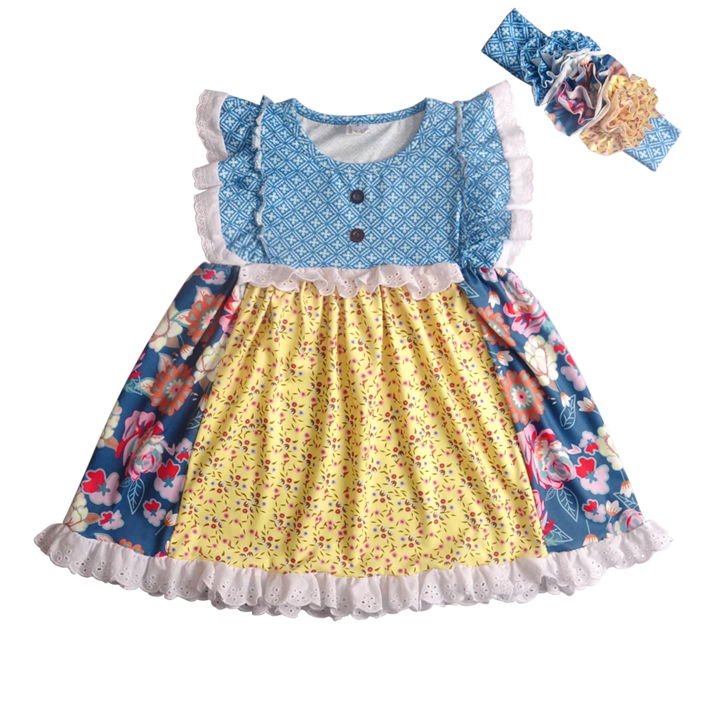 Newborn Baby Girl Outfit Flower Pattern Top with Ruffles Summer Spring Clothes Newborn Baby Boutique Baby Girls clothes Set