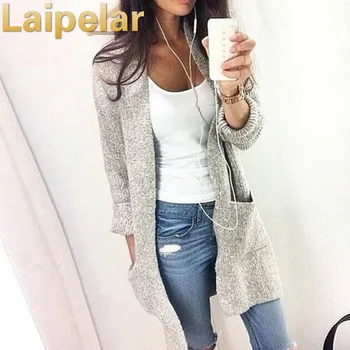

Laipelar 2018 Autumn Winter Fashion Women Long Sleeve loose knitting cardigan sweater Women Knitted Female Cardigan pull femme