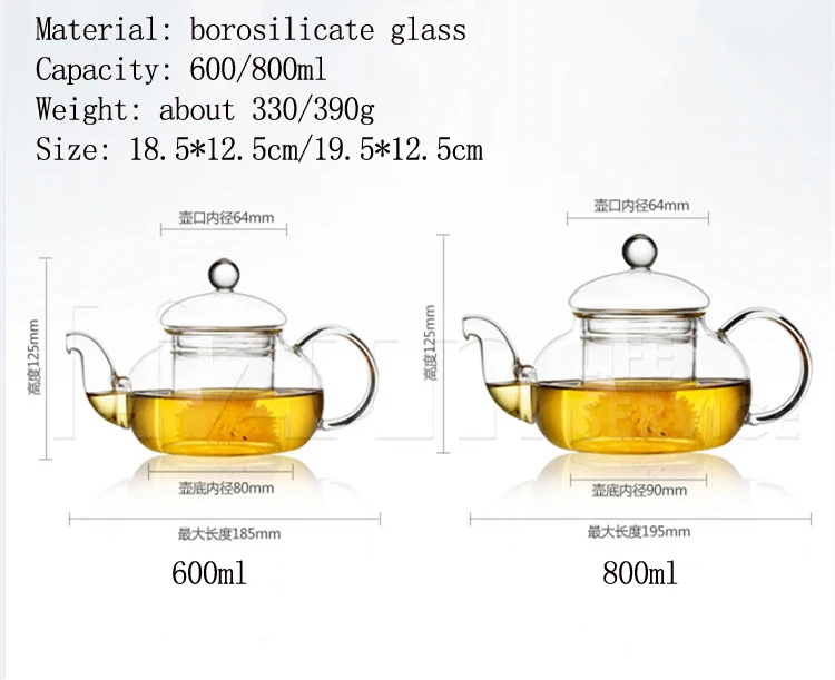 600 мл/800 мл термостойкий стеклянный цветочный чайный горшок, практичная бутылка цветочный чайный стакан стеклянный чайный горшок с заваркой чайный лист травяной кофе