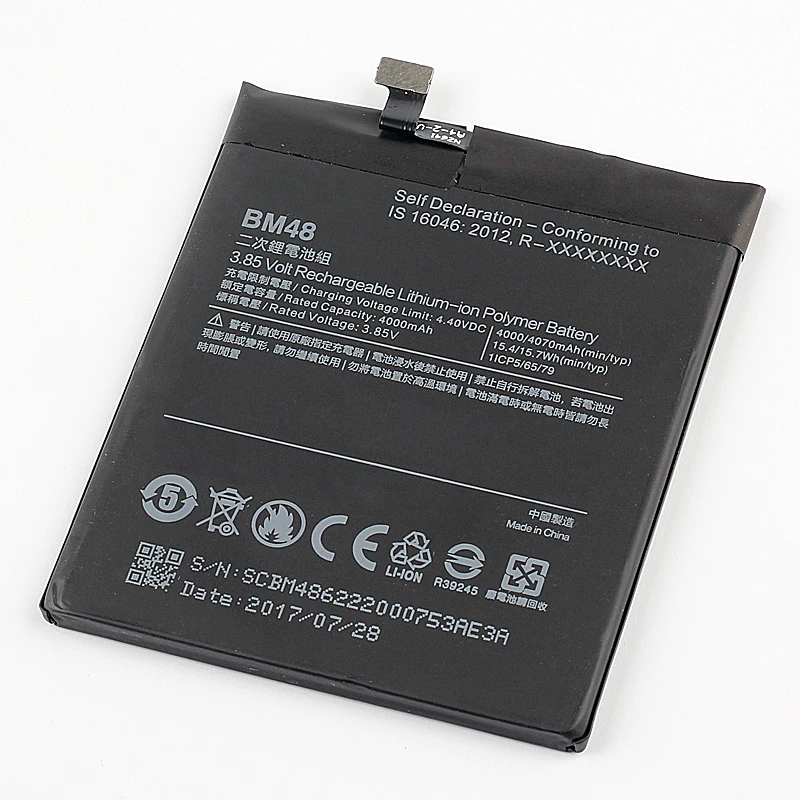 ISUNOO 100% Новый аккумулятор для телефона BM48 Xiaomi Note 2 Note2 перезаряжаемый мобильный