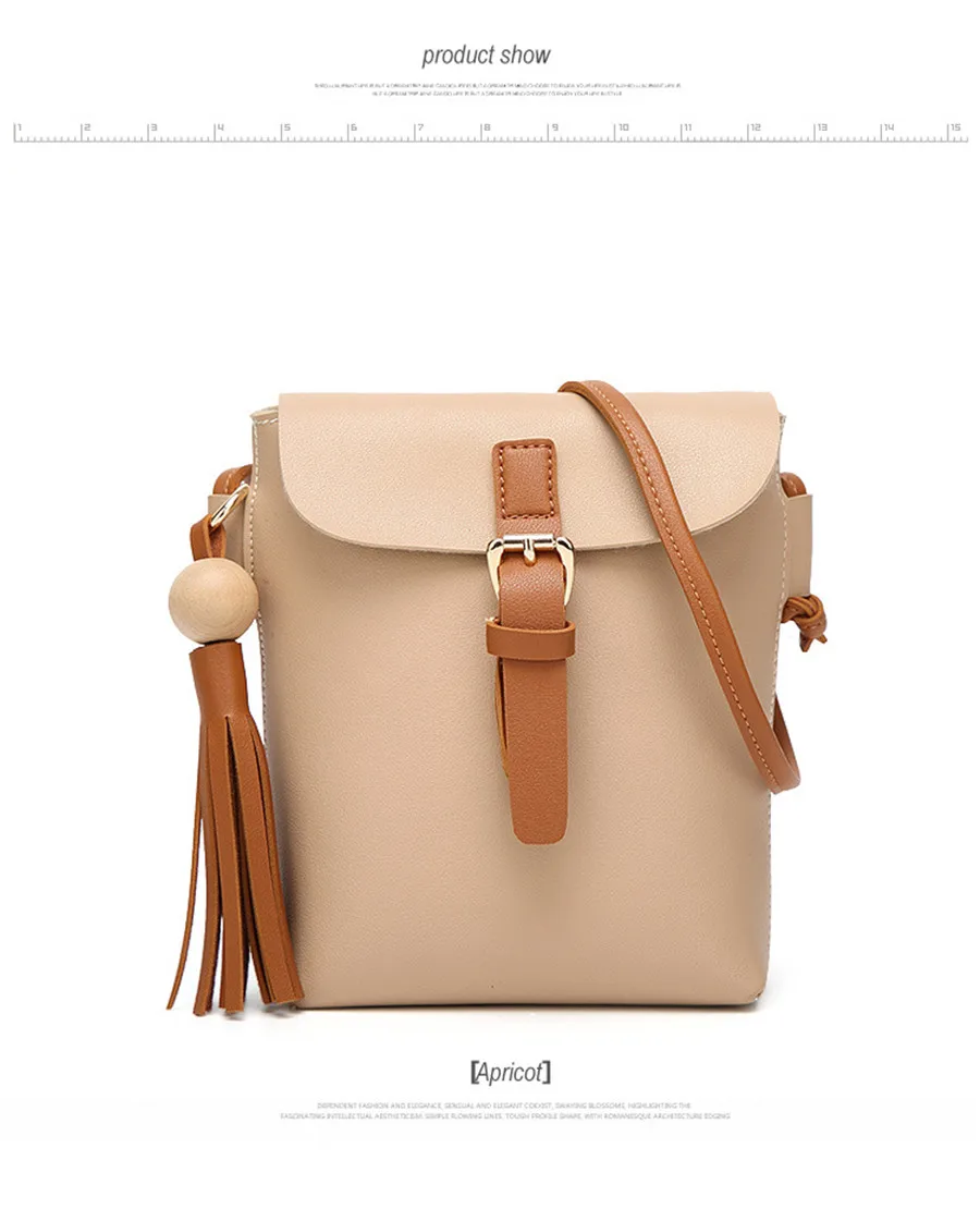 JKBW New Vintage Shoulder Bags PU Leather Tassel Women Messenger Bags Casual Lady Crossbody Bag Small Flap Shopping Handbag (13)