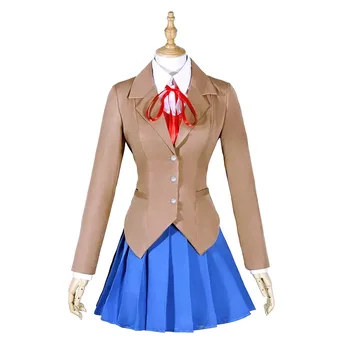 

[Per.sale ]2018 Anime Doki Doki Literature Club Natsuki School Uniform Cosplay Costume For Women Halloween Free Shipping New.