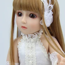 18 дюймов 45 см Reborn baby Doll мяч шарнирная кукла BJD жесткий Vnyl игрушка для девочек подарок для детей Дети Свадьба невесты белый