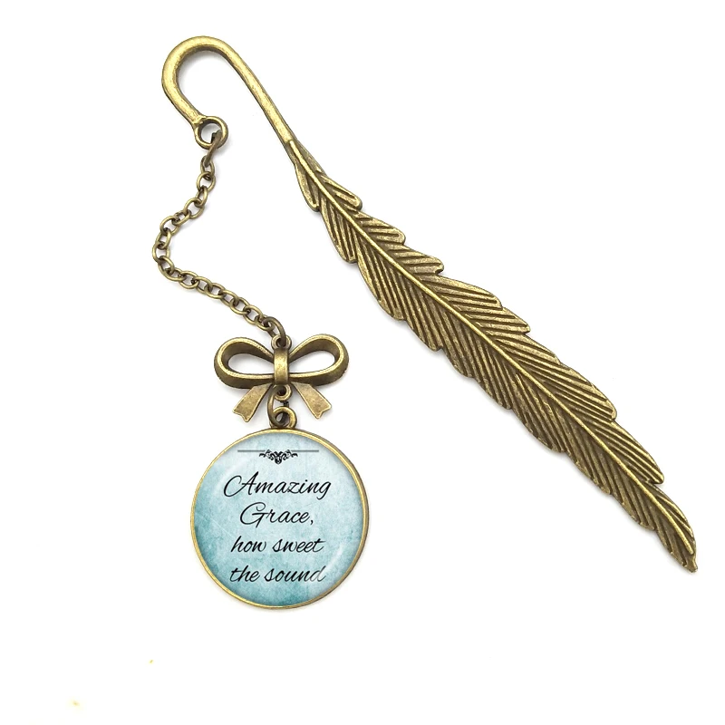 

Suteyi Vintage Quote Glass Pendant Bookmark Poetry Inspirational Bible Verse Pendant Female Male Christian Ornament Jewelry