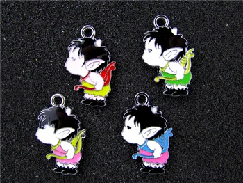 

AE745 Mix Color 100Pcs Alloy Metal Enamel Genius Charms Pendant 28x18mm