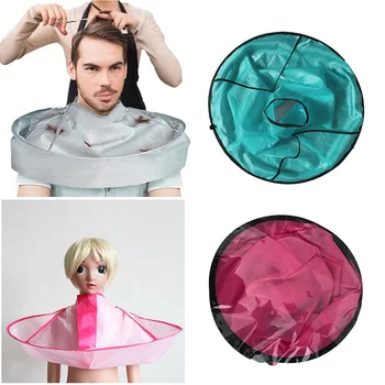 

Hot Kids Adult Foldable Hair Cutting Cloak Umbrella Cape Salon Waterproof Cape Styling Accessory wyt77