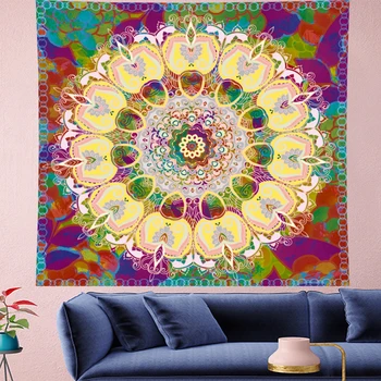 

Indian Mandala Tapestry Wall Hanging purple macrame flower Throw Rug yoga Blanket Camping Tent Travel Mattress Sleeping Pad