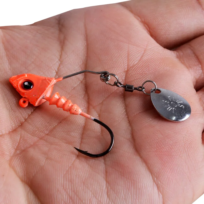 

Fishing hook 5g 5pcs jig head spiner Lead Head Hooks For Soft Fishing Lure Simulation temptation fishing accessories pesca