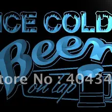 LB912-Ледяное пиво на Tap Bar светодиодный неоновый знак