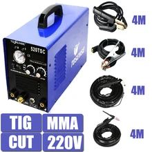 220V Single Voltage 3 In 1 Multifunction Welding Machine 520TSC TIG CUT MMA Plasma Welder Inverter