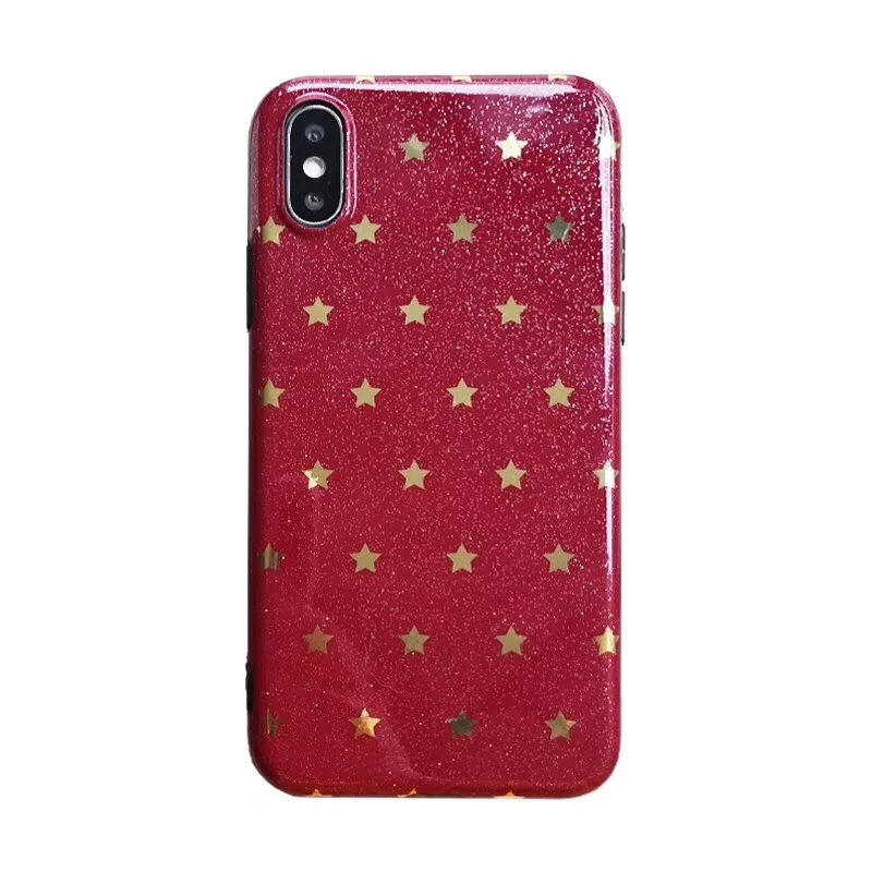 

luxurious Bling Stars Glitter Phone Case For iPhone X XS Max For iphone 6S 6 7 8 Plus Soft silicone TPU powder case Back Cover