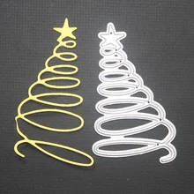 Árvore de natal estrela corte metal dados estêncil scrapbooking gravando cartão artesanato para decorações natal molde decoração da sua casa
