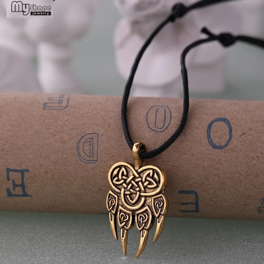 My Shape Viking Wolf Claws Pendant Necklaces Pendants Men Nordic Runes Viking Choker Bear Paw Charm Statement Necklace Women My Shape Viking Wolf Claws Pendant Necklaces Pendants Men Nordic Runes Viking Choker Bear Paw Charm Statement Necklace Women