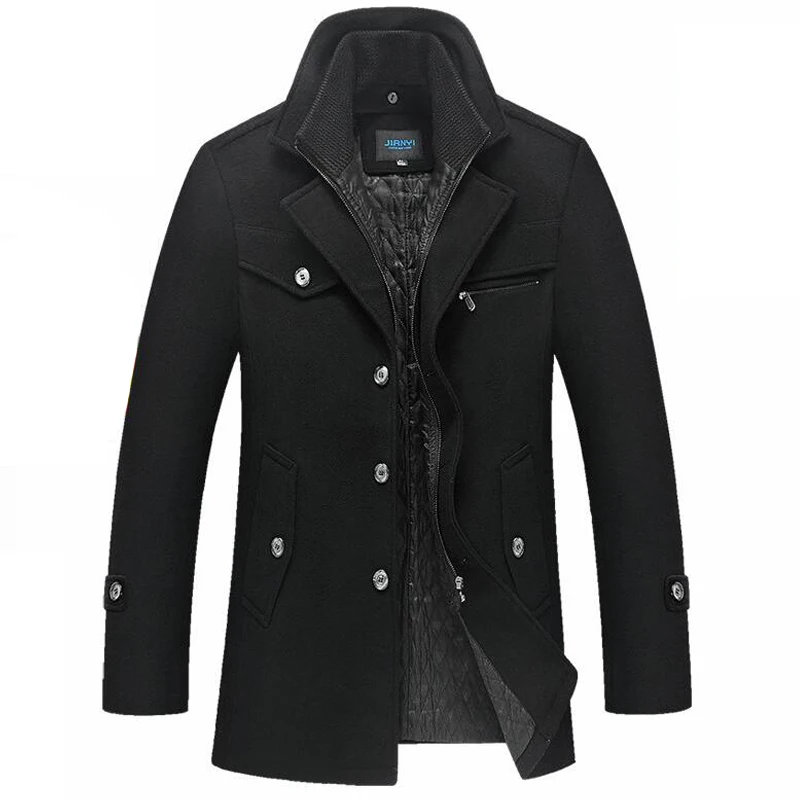 Зимние шерстяные пальто Casaco Masculino длинная куртка мужская повседневная утепленная шерстяная Верхняя одежда abrigos palto Мужская ветровка пальто 5XL casacos
