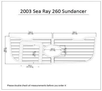 

2003 Sea Ray 260 Sundancer Swim Platform Pad 1/4" 6mm Boat EVA Teak Decking