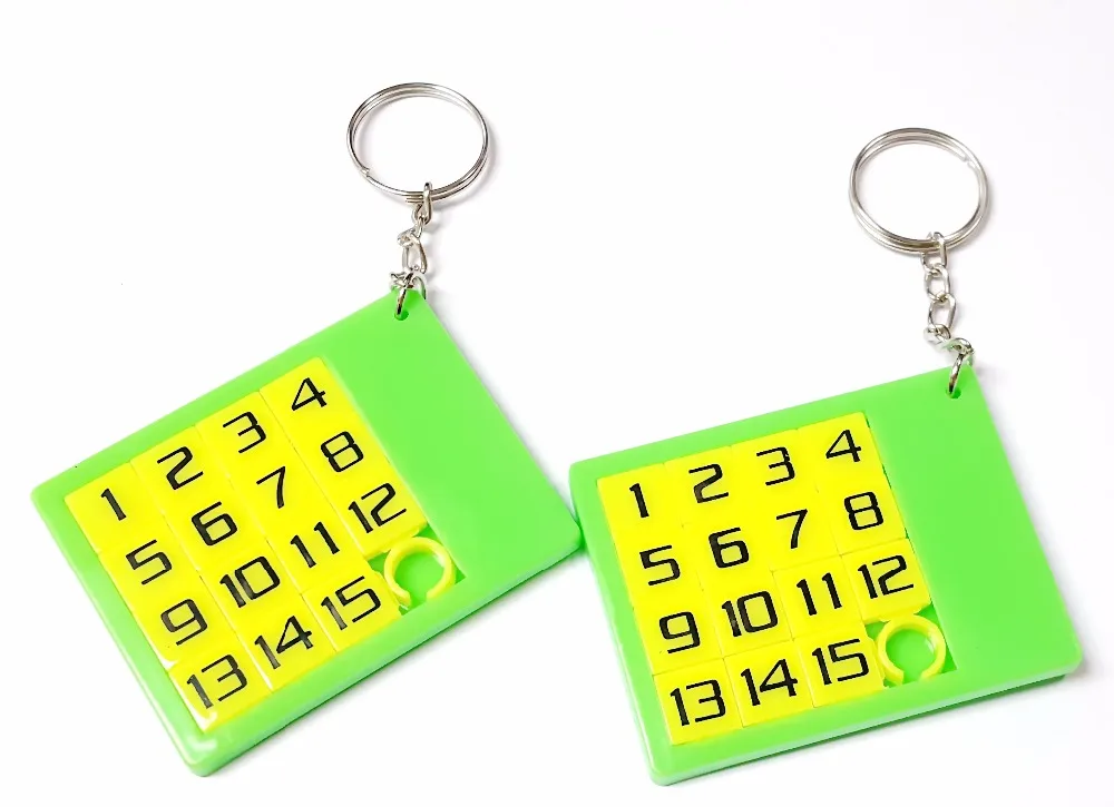 

50pc Key Ring Number Slider Puzzle Kid Toy Birthday Party Favors Game Gift Prize Pinata Bag Filler Loot Gag Pocket Novelty goody