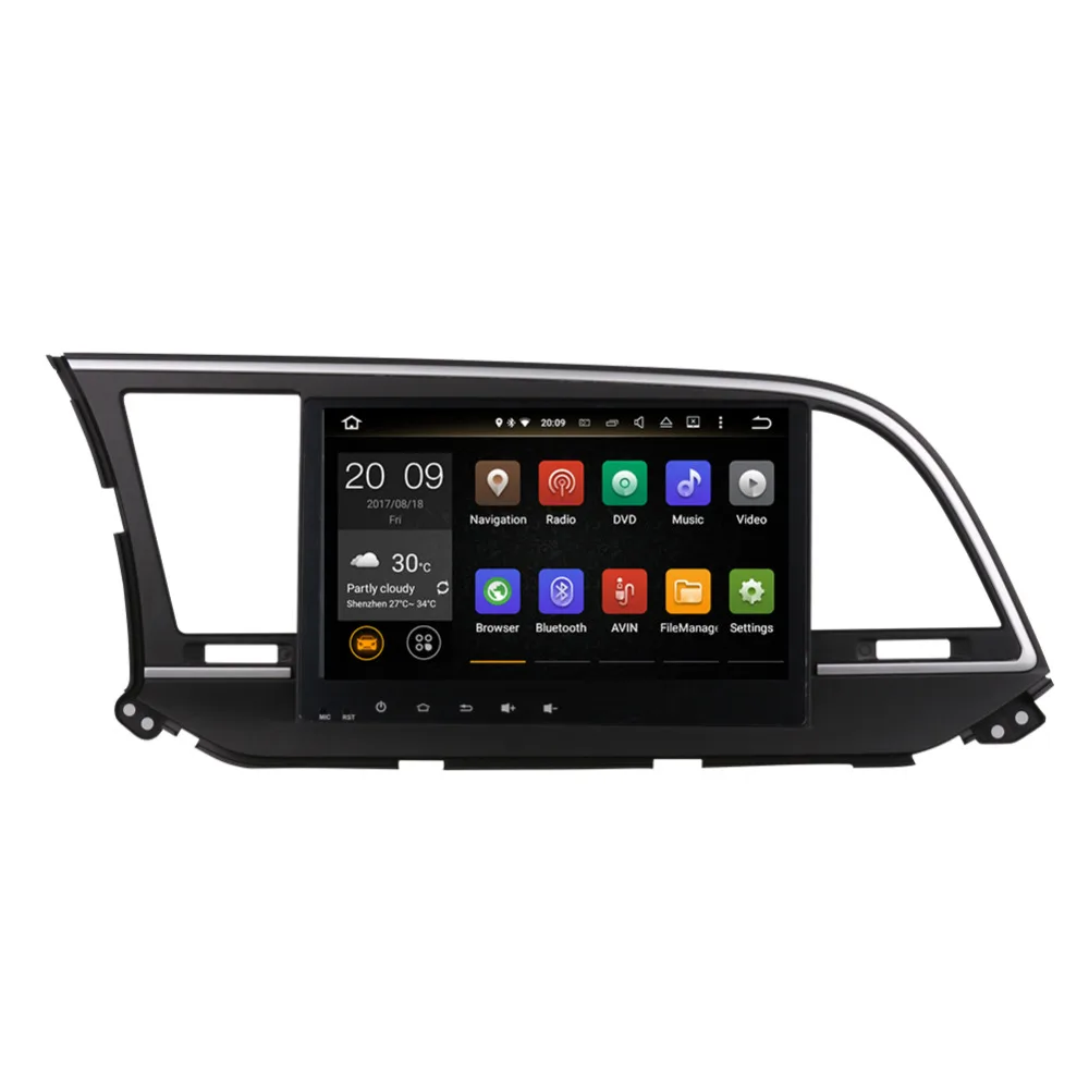 Perfect 10.1 Inch Android Octa Core 4GB RAM IPS Screen Car GPS Navigation with Bluetooth For Hyundai Elantra 2016- Car Radio Stereo Wifi 2
