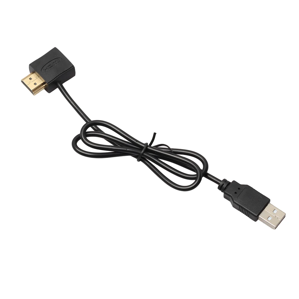 HDMI Male To Female Adapter + USB 2.0 Male Charger Cable for HDTV for