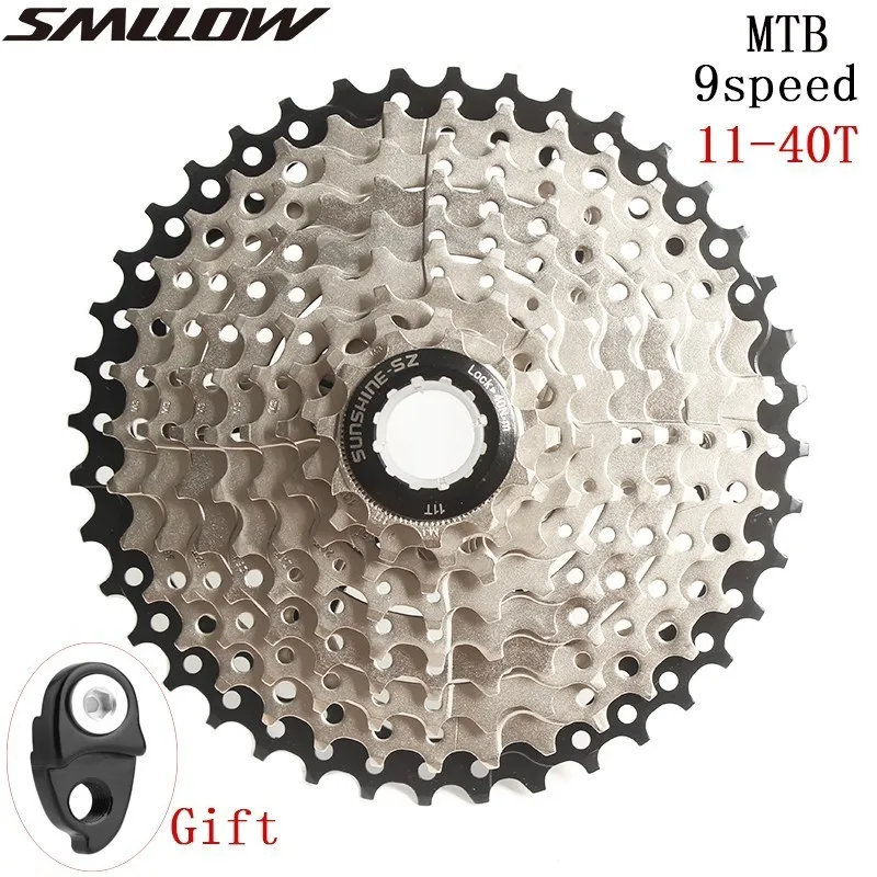 Sunshine-sz 9 скорость кассеты 11-40 t/11-42 t/11-46 t/11-50 t Ширина горного велосипеда MTB маховик совместим с M430 M4000 M590 - Цвет: 9speed 11-40T