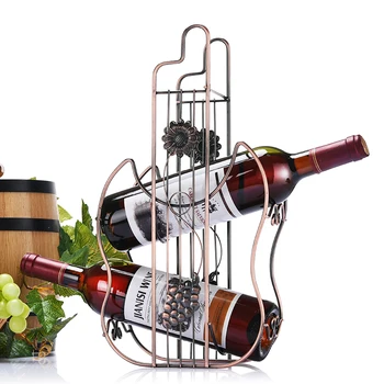 

The new wine rack rack Wine European fashion iron ornaments double bottle rack