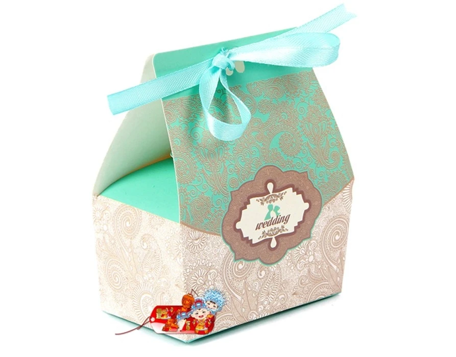 Синий тема свадеб пользу коробка конфет, Bomboniere, фестиваль Подарки бумага упаковка шоколада мешок, 200 шт./лот, экспресс