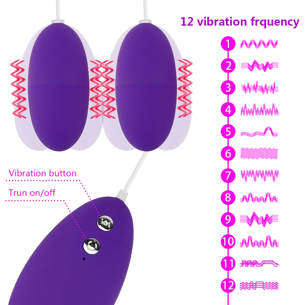 Two Egg Vibrator Muti- Speeds Anal Vagina Ball G-spot Stimulator Sex Toy for Women Couples Adult Dual Vibrating Egg Waterproof HTB1T6CyibsrBKNjSZFpq6AXhFXa9