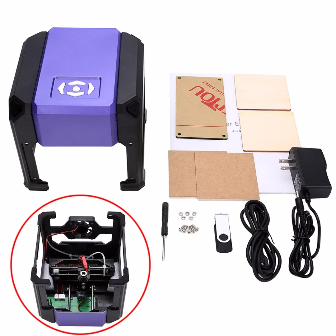 

1500mW USB Laser Engraver DIY Logo Mark Printer Cutter CNC Laser Carving Machine for Carving Wood Plastic Leather