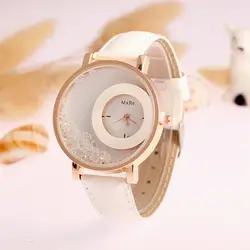 Новые поступления в 2018 г. Простые Модные Повседневные атмосферного кожаные женские часы популярные женские любимые часы кварцевые часы