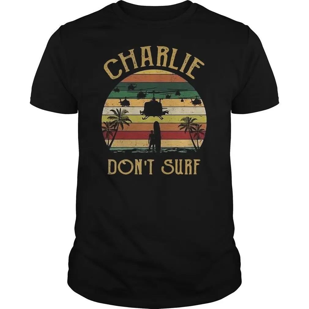 Charlie Don't Surf Ретро Винтажная футболка Черная Хлопковая мужская S-6XL классная Повседневная футболка для мужчин унисекс модная футболка