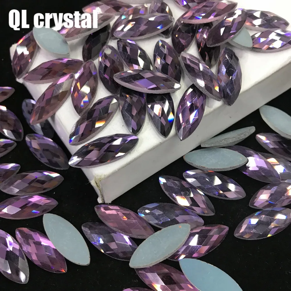 QL Кристалл 10x25 мм кристалл популярная DIY Одежда Обувные сумки клей на плоских