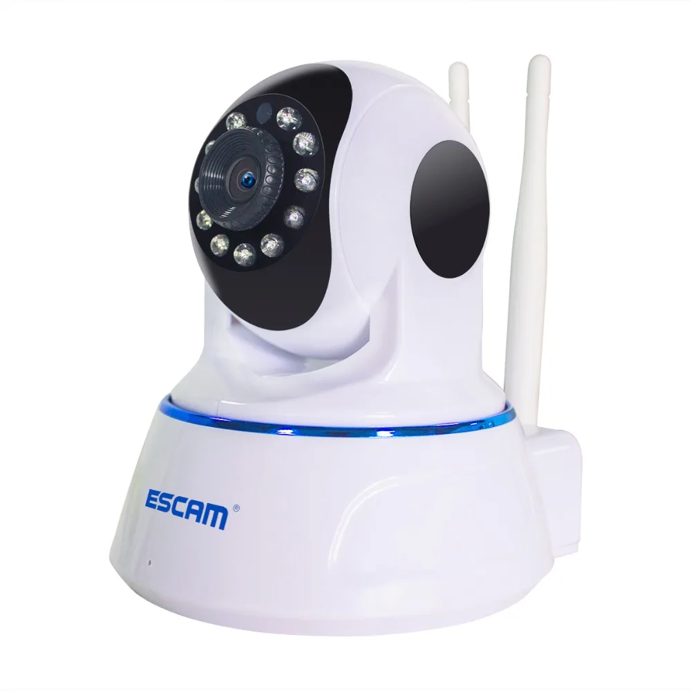 

Escam QF003 Mini Home IP Camera 1080P 2MP Dual Antenna Pan/Tilt ONVIF WiFi Indoor IR Surveillance Cameras