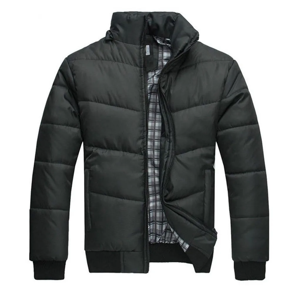 Jacket Men  Black Winter Warm  Overcoat Outerwear Long Sleeve  Puffer High Quality   Men's  Jacket  chaqueta hombre 18OCT30