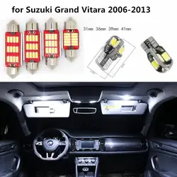 14 xCar лампа светодио дный лампочки Подсветка салона для Suzuki Grand Vitara 2006-2013 чтение двери купола Подсветка регистрационного номера