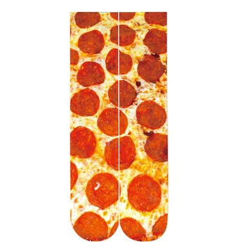 

pizza 3d print socks 2018 drop-shipping wholesales 38cm length