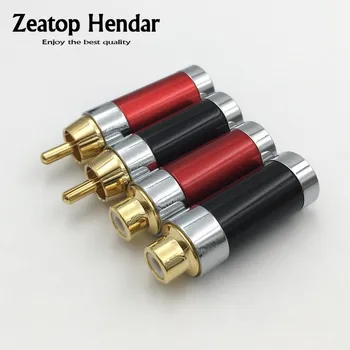 

10Pcs RCA Assembly Jack RCA Male / Female Plug Soldering Adapter for 6mm / 8mm Audio Speaker Cable High Quality Connector
