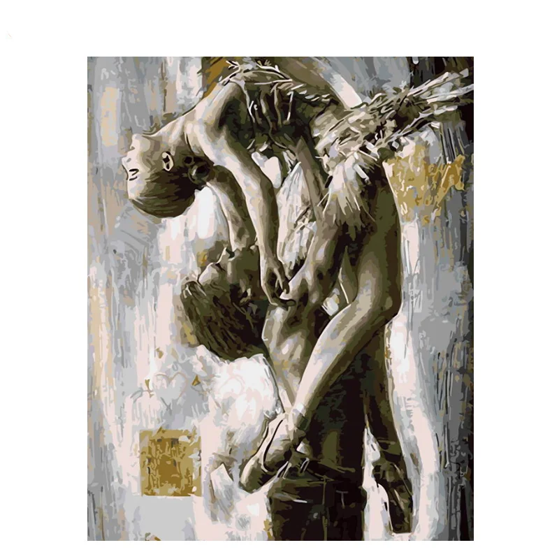 Любовник и танцор. Figure.40 50 см краска ing по номерам, настенное искусство, декор гостиной, красочные пейзажи краска по номерам