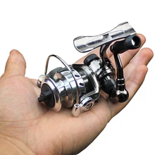 Мини Рыболовная катушка, спиннинговая катушка в соленой воде, полностью Металлическая катушка, ультра светильник, катушка для ловли карпа, 4,3: 1 M10