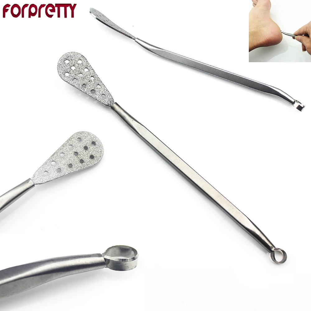 Cuidados com os pés para pedicure, ferramentas para cuidados com os pés, podologia, cuidado de pedicure, remoção de pele morta, calo, aço