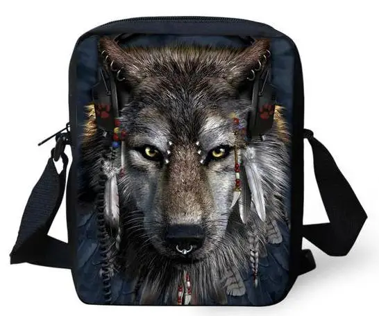

VEEVANV Brand New Arrival Fashion Wolf 3D Printing Small Shoulder For Girls Boys Crossbody Bags Casual Sling Bags Messenger Bag